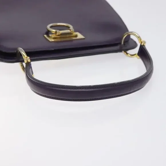 CELINE Hand Bag Leather Purple Gold - Picture 7 of 13